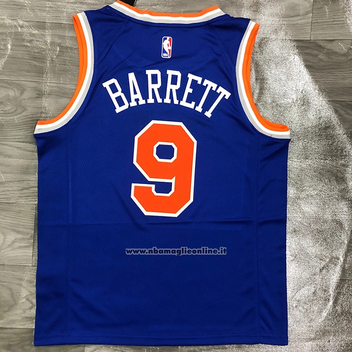Maglia New York Knicks RJ Barrett #9 Icon Blu